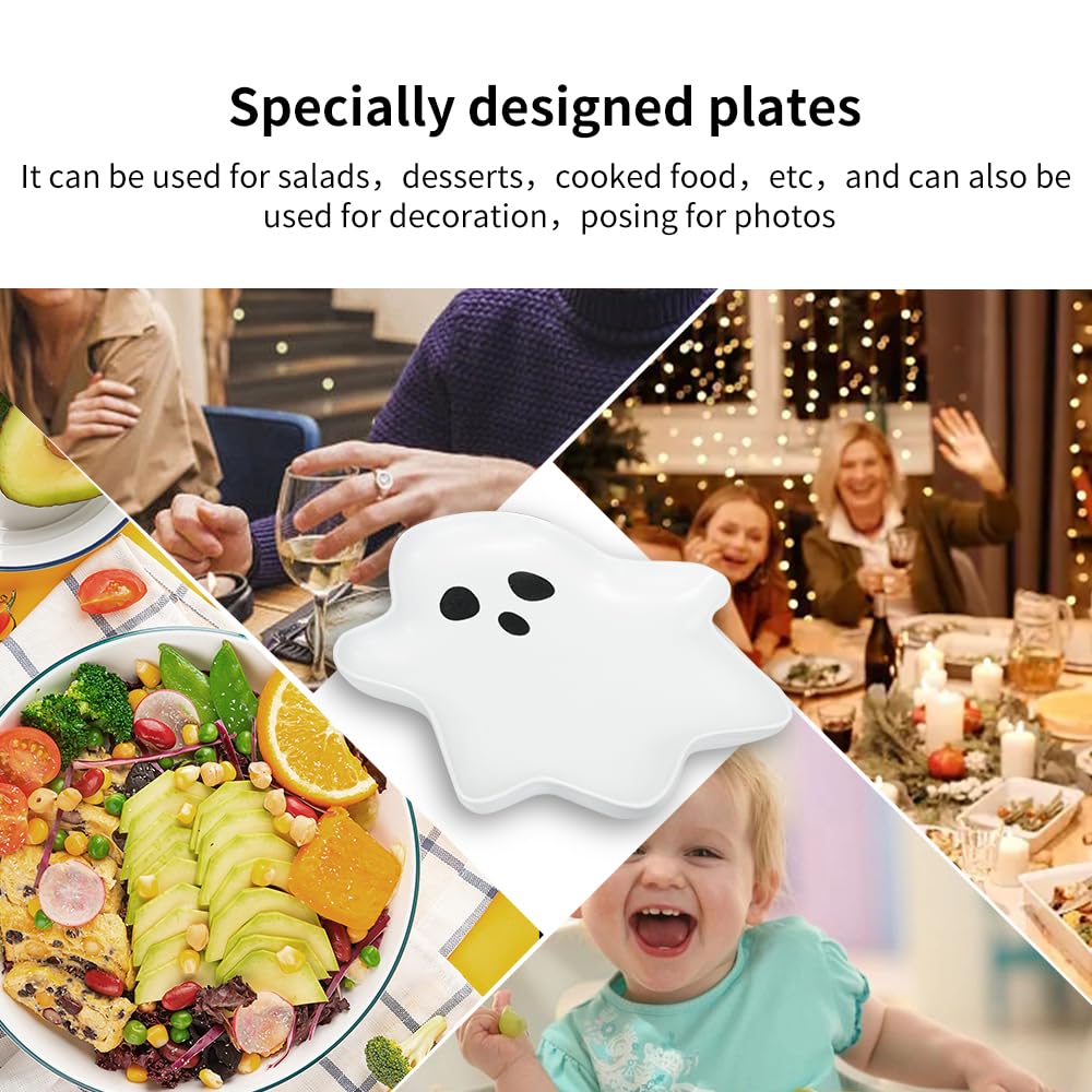 Amazon.com | LYAPEONY Ceramic Ghost Plate (10.6 * 9.1in